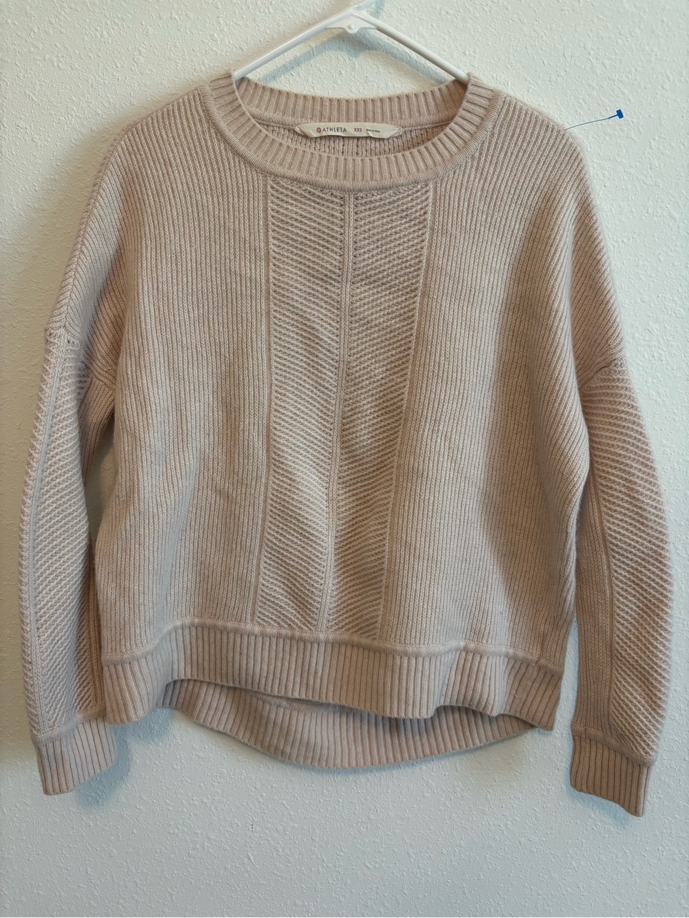 Athleta Oversized Sweater Wool & Cashmere Neutral Beige XXS